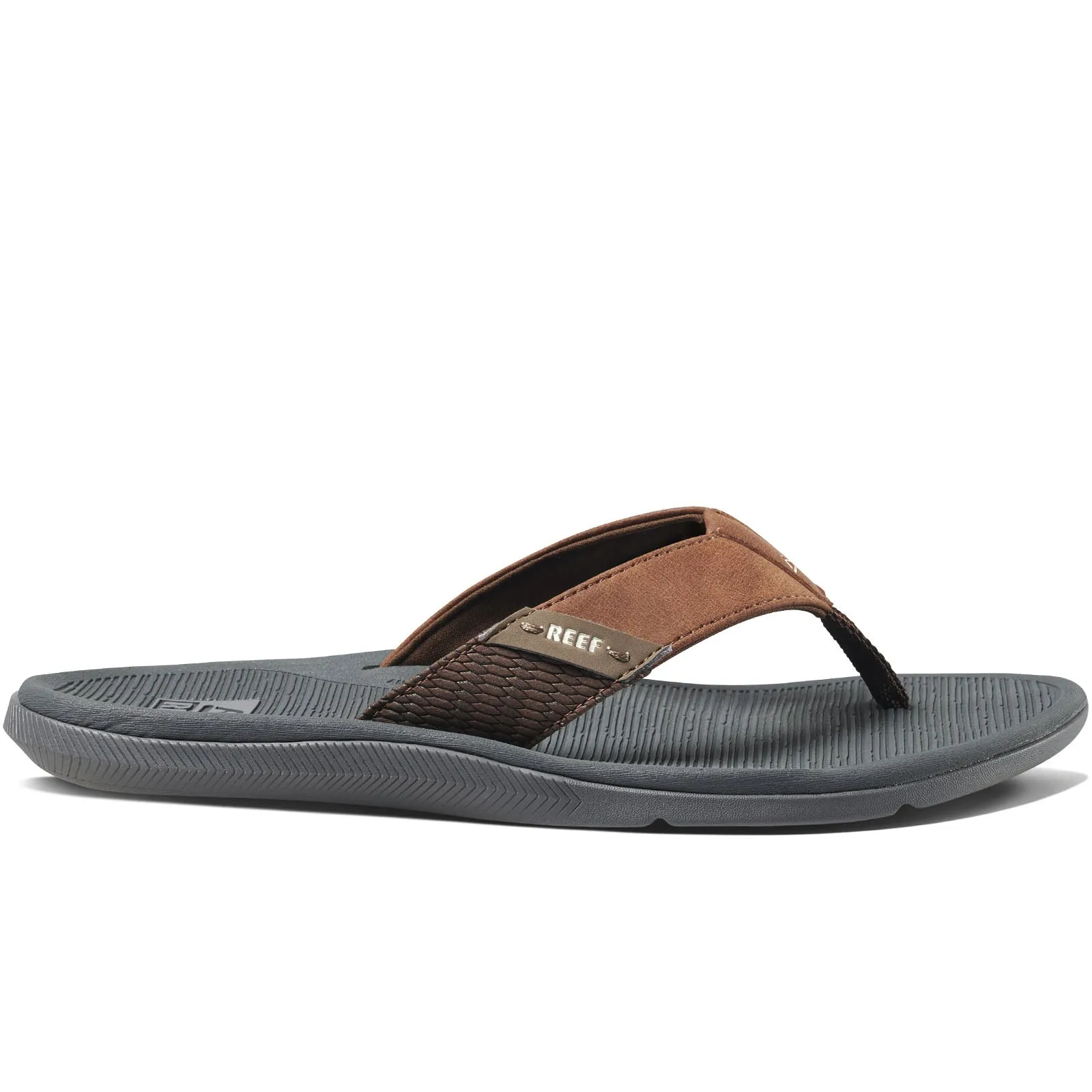 Reef Mens Santa ANA Leather Flip Flops