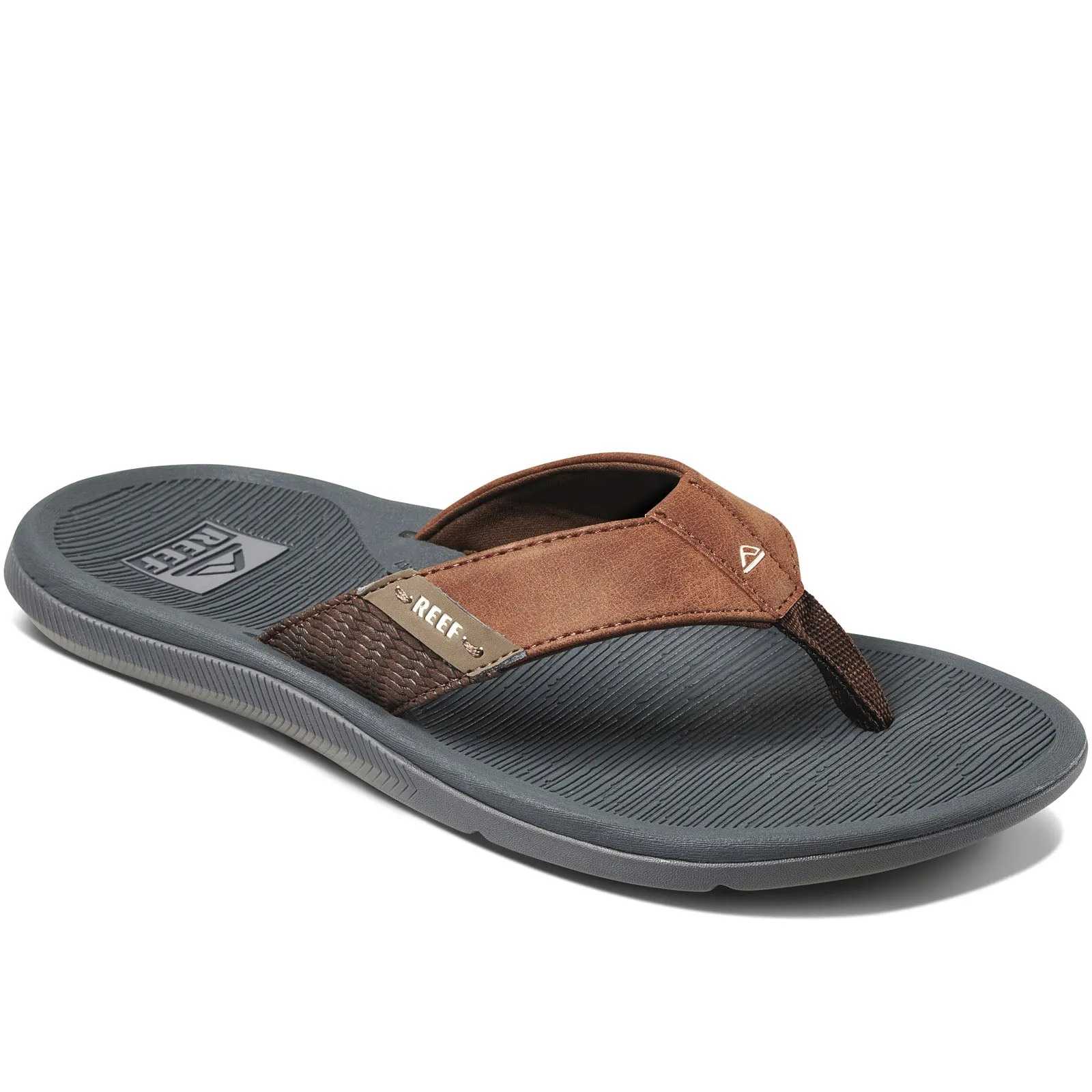 Reef Mens Santa ANA Leather Flip Flops