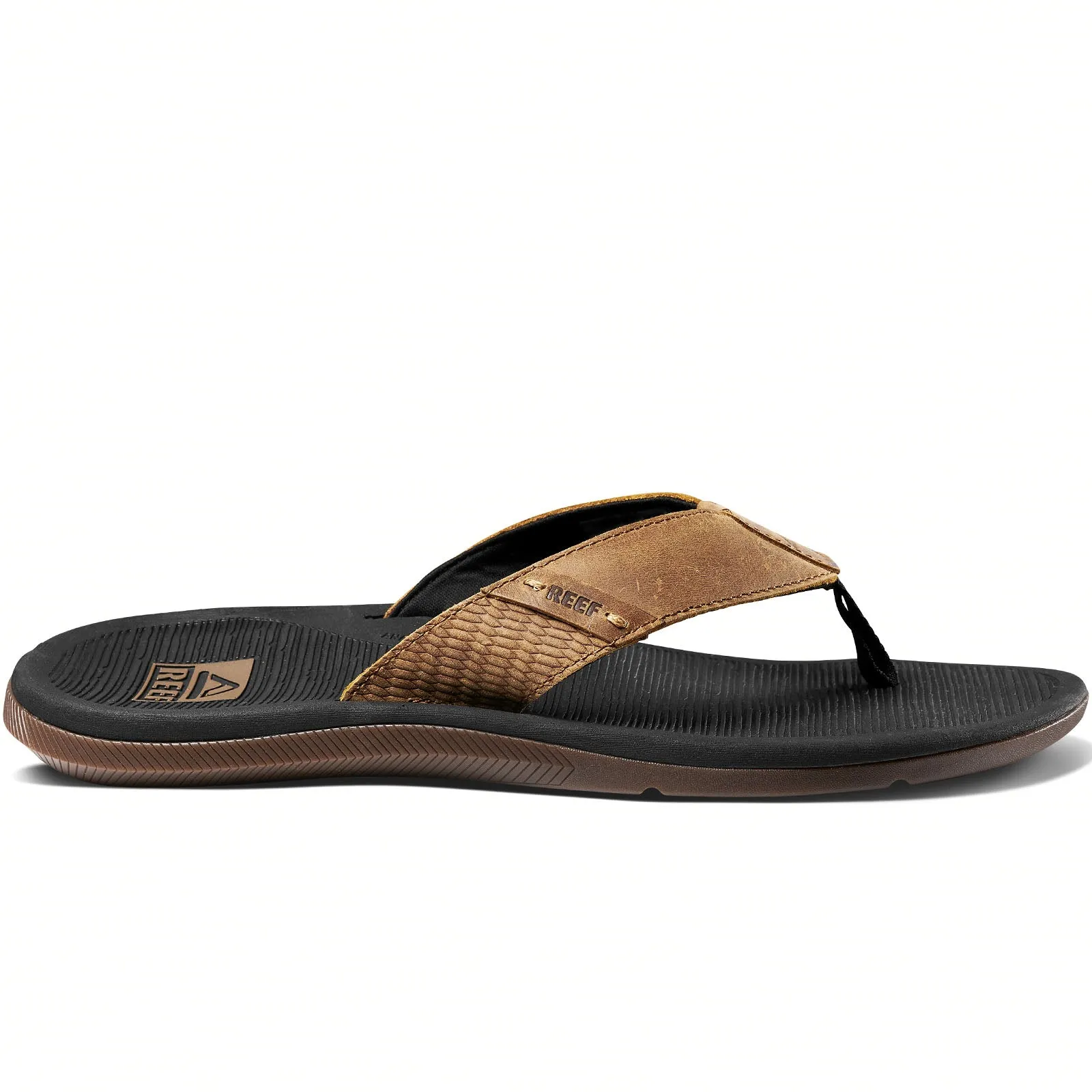 Reef Mens Santa ANA Leather Flip Flops