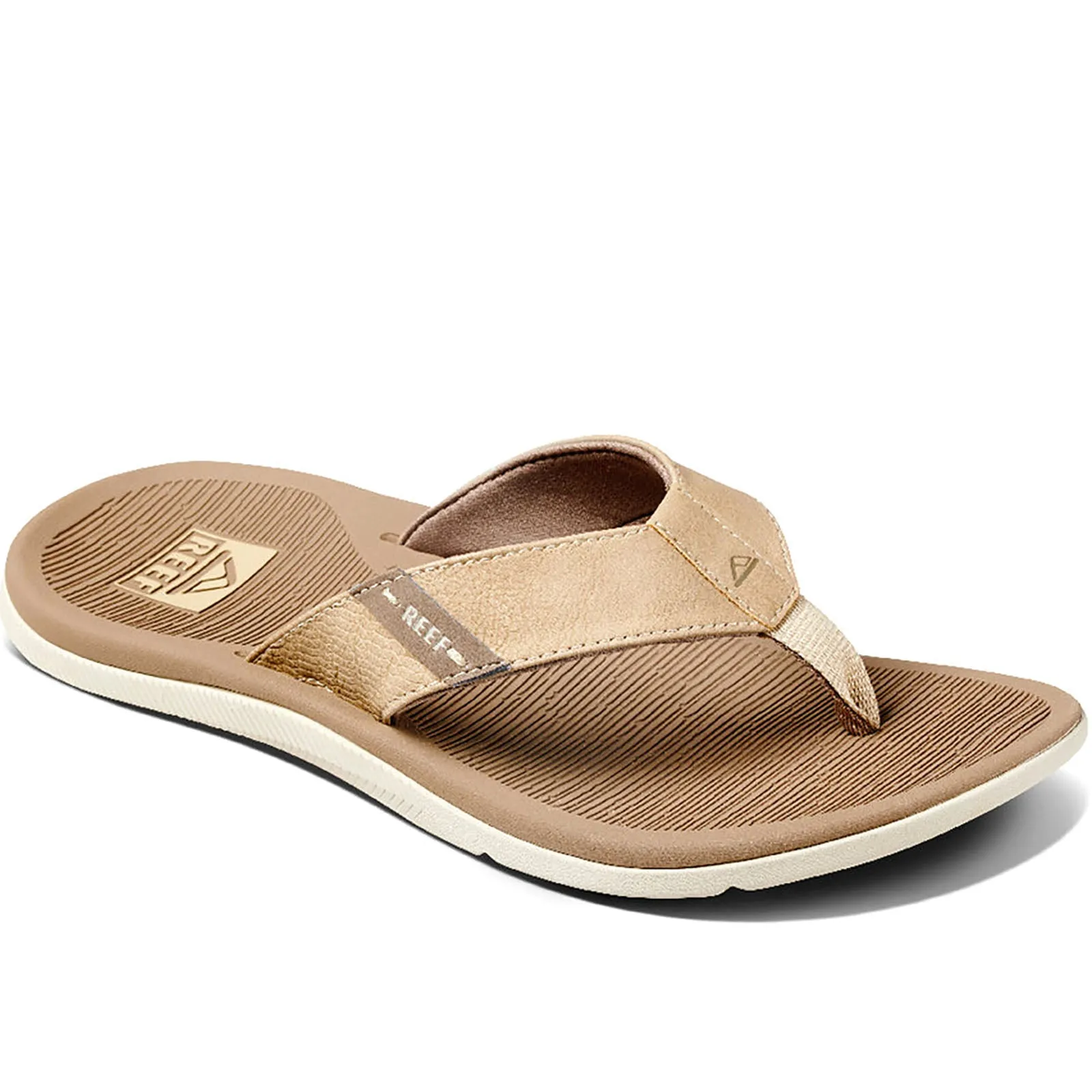 Reef Mens Santa ANA Leather Flip Flops