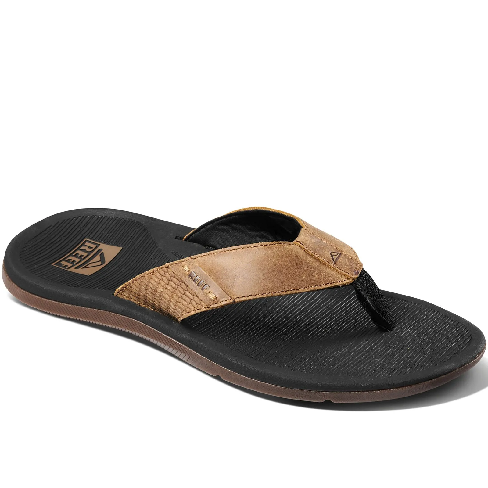 Reef Mens Santa ANA Leather Flip Flops