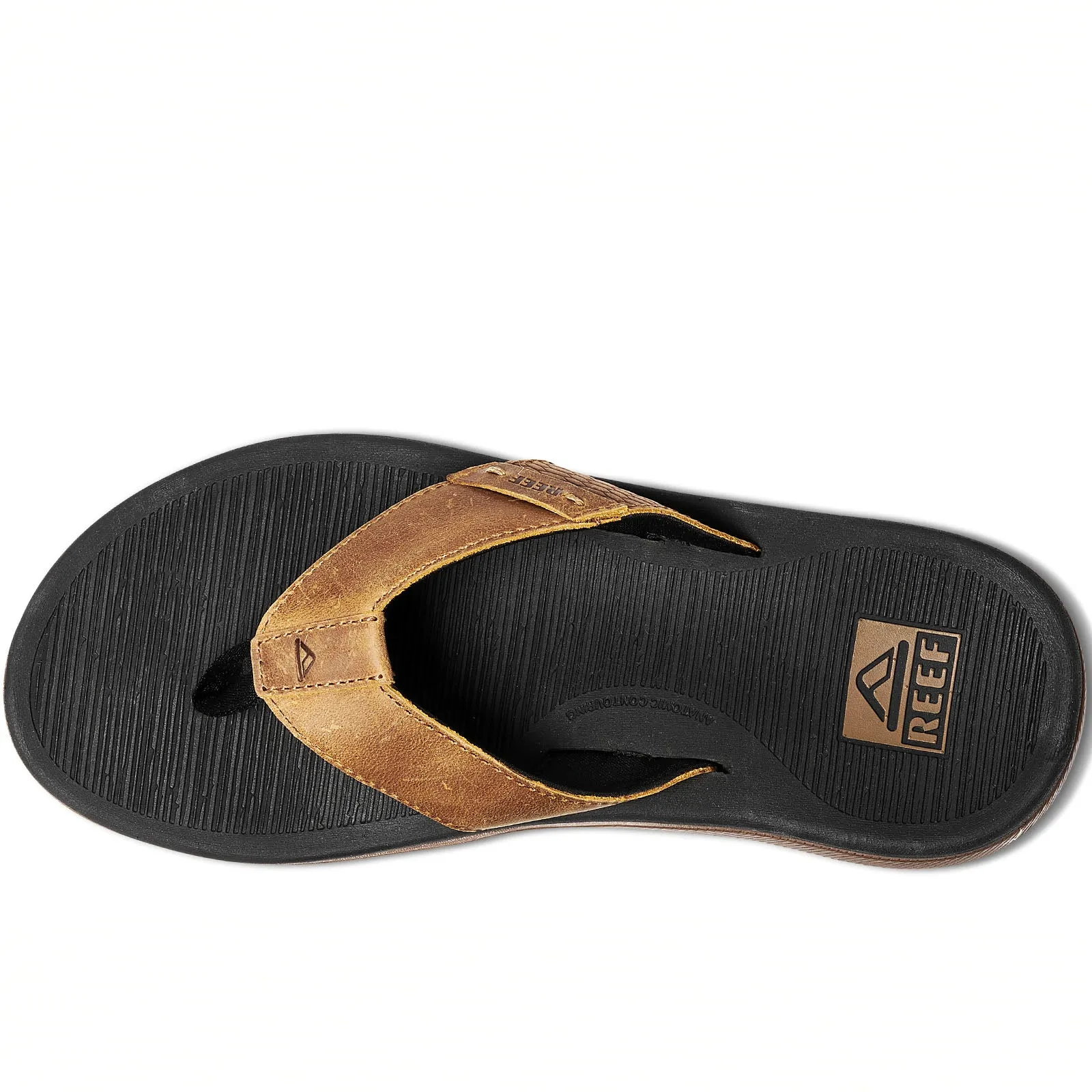 Reef Mens Santa ANA Leather Flip Flops