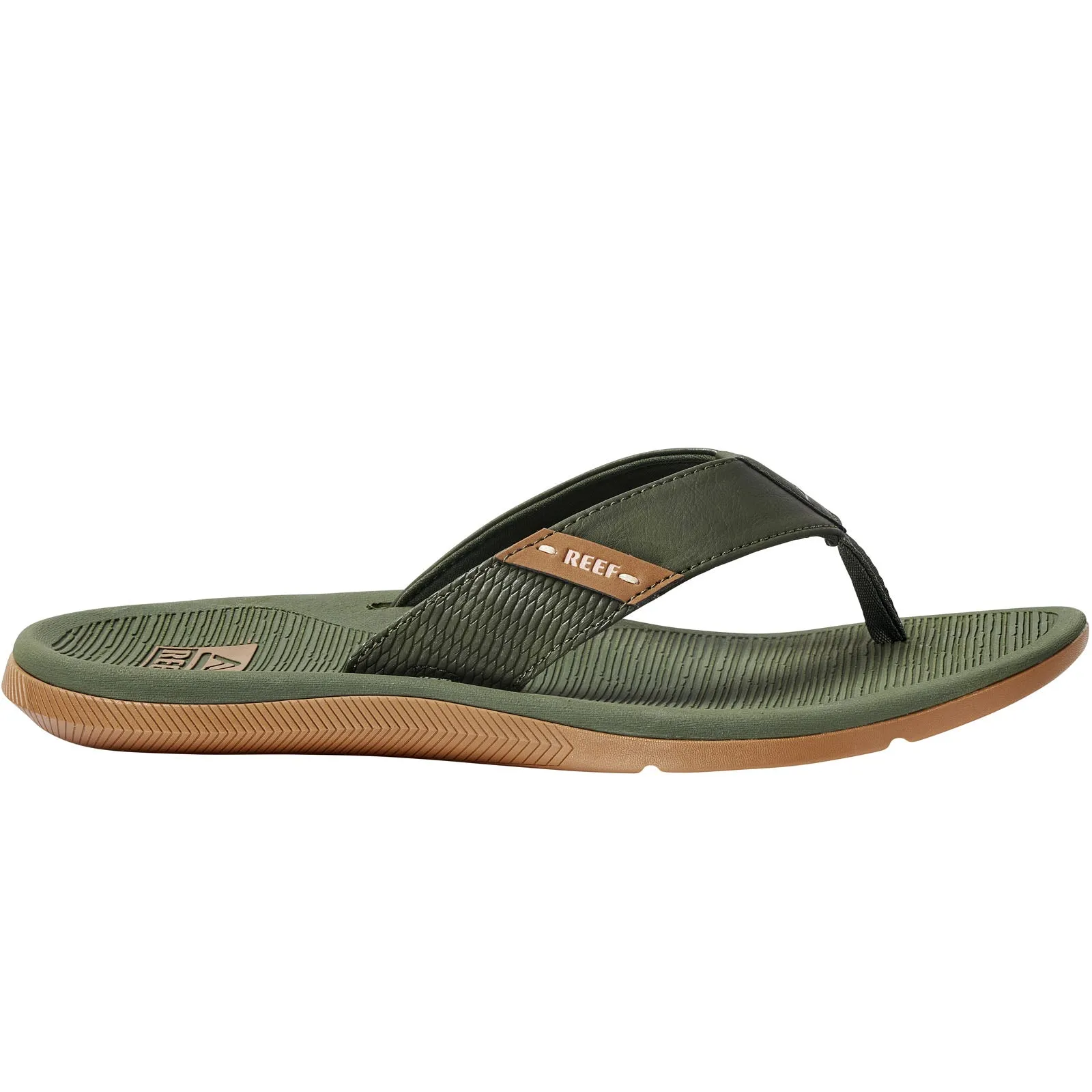 Reef Mens Santa ANA Leather Flip Flops