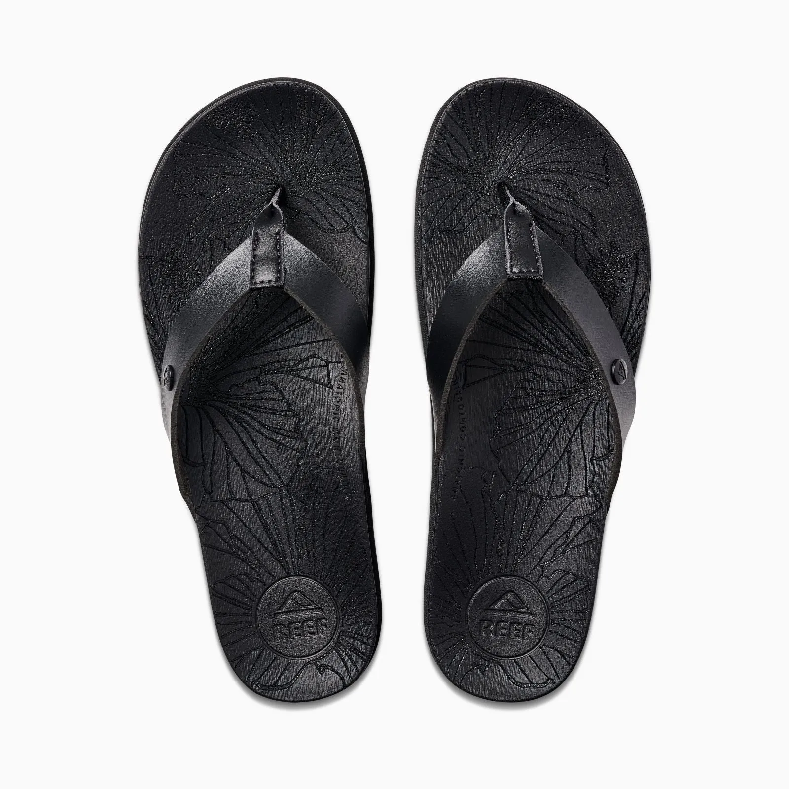Reef Womens Cushion Porto Cruz Sandals - Black Night