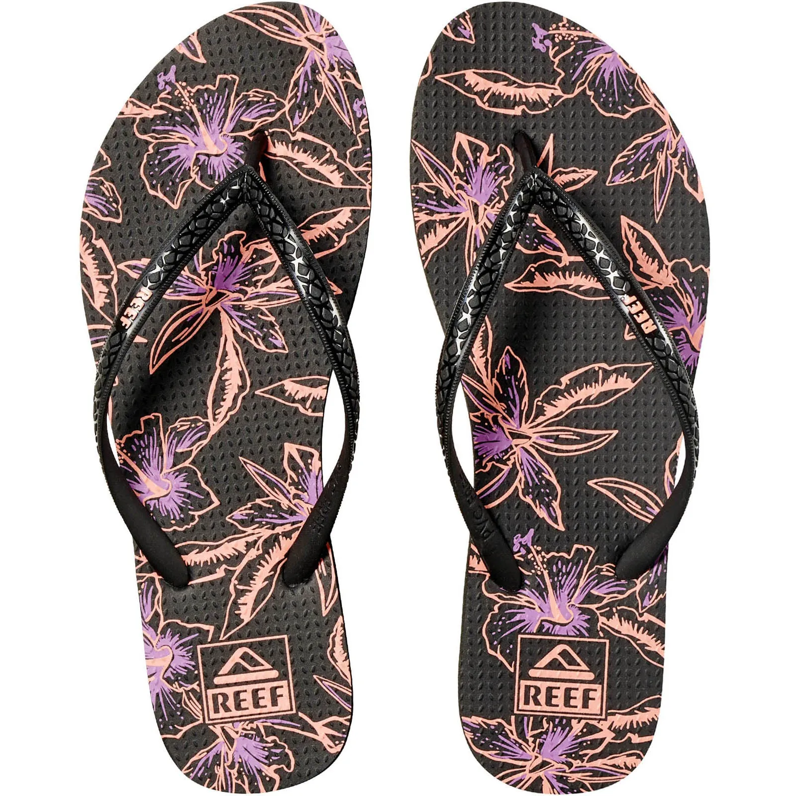 Reef Womens Seaside Prints Summer Flip Flops Retro