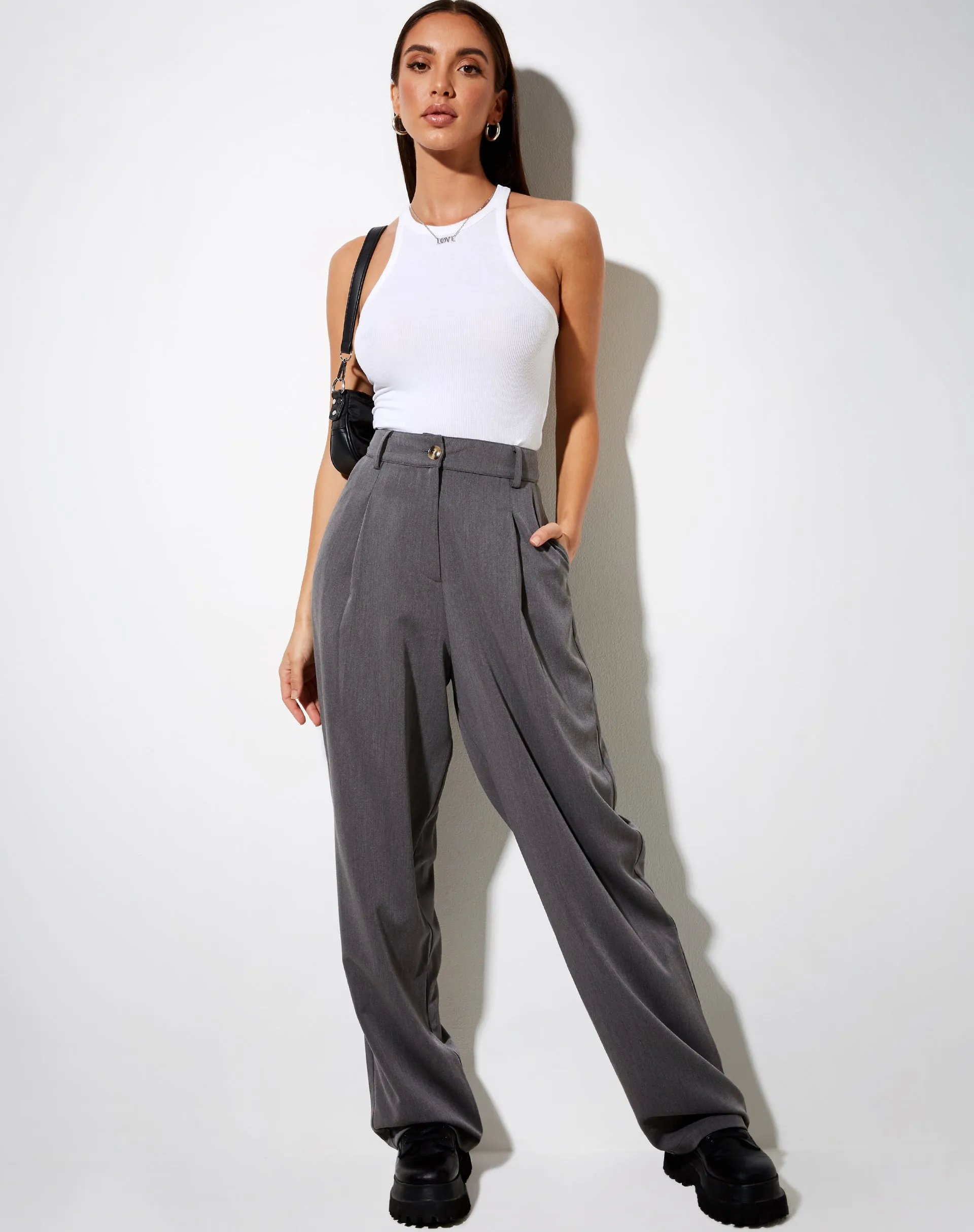 Sakila Trouser in Tailoring Charcoal