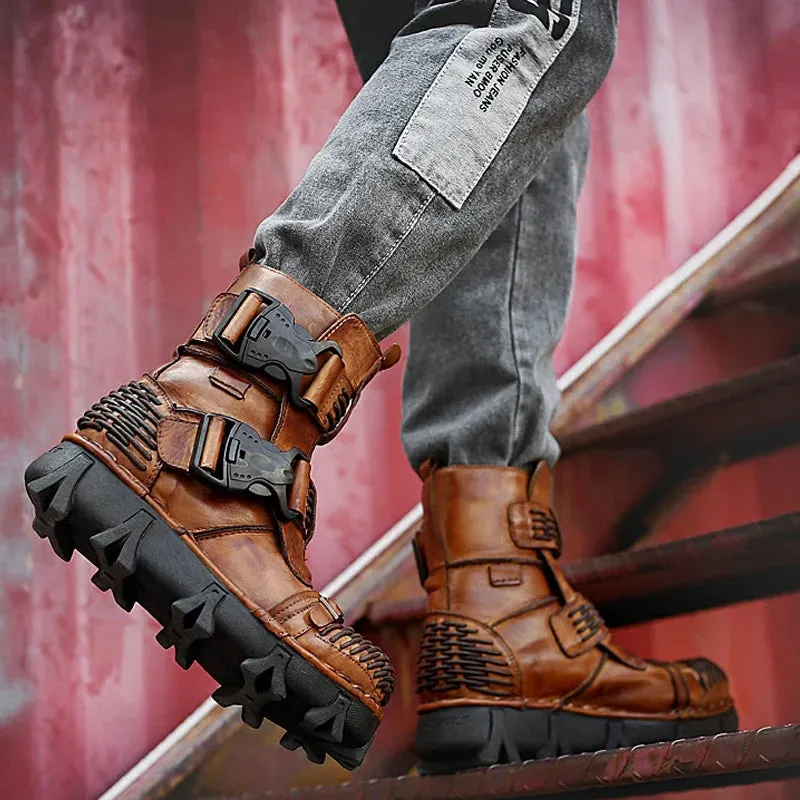Size 44-50.Genuine Cowhide Welted American Boots.