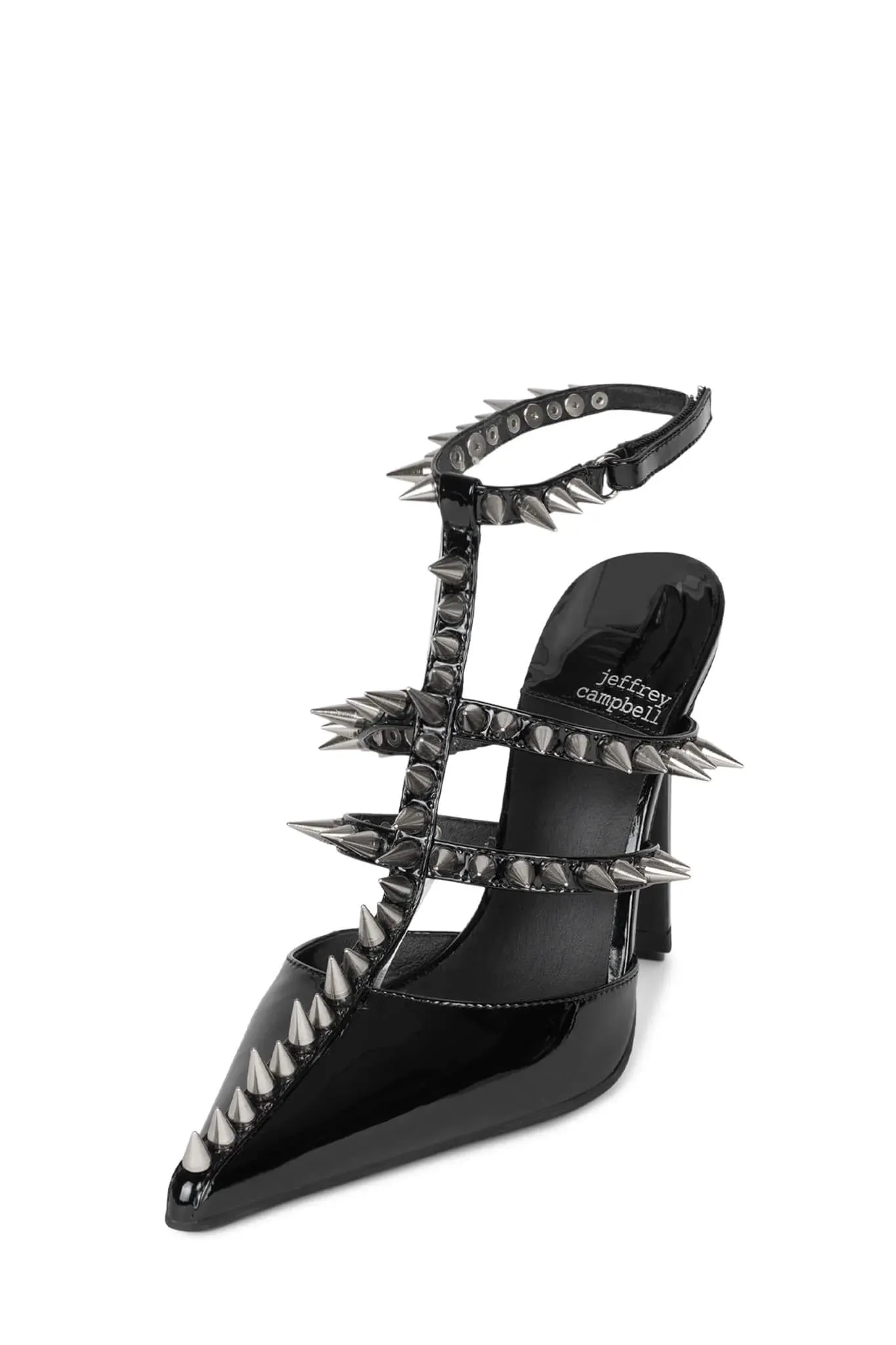 Step Back Heels - Patent Black/Silver