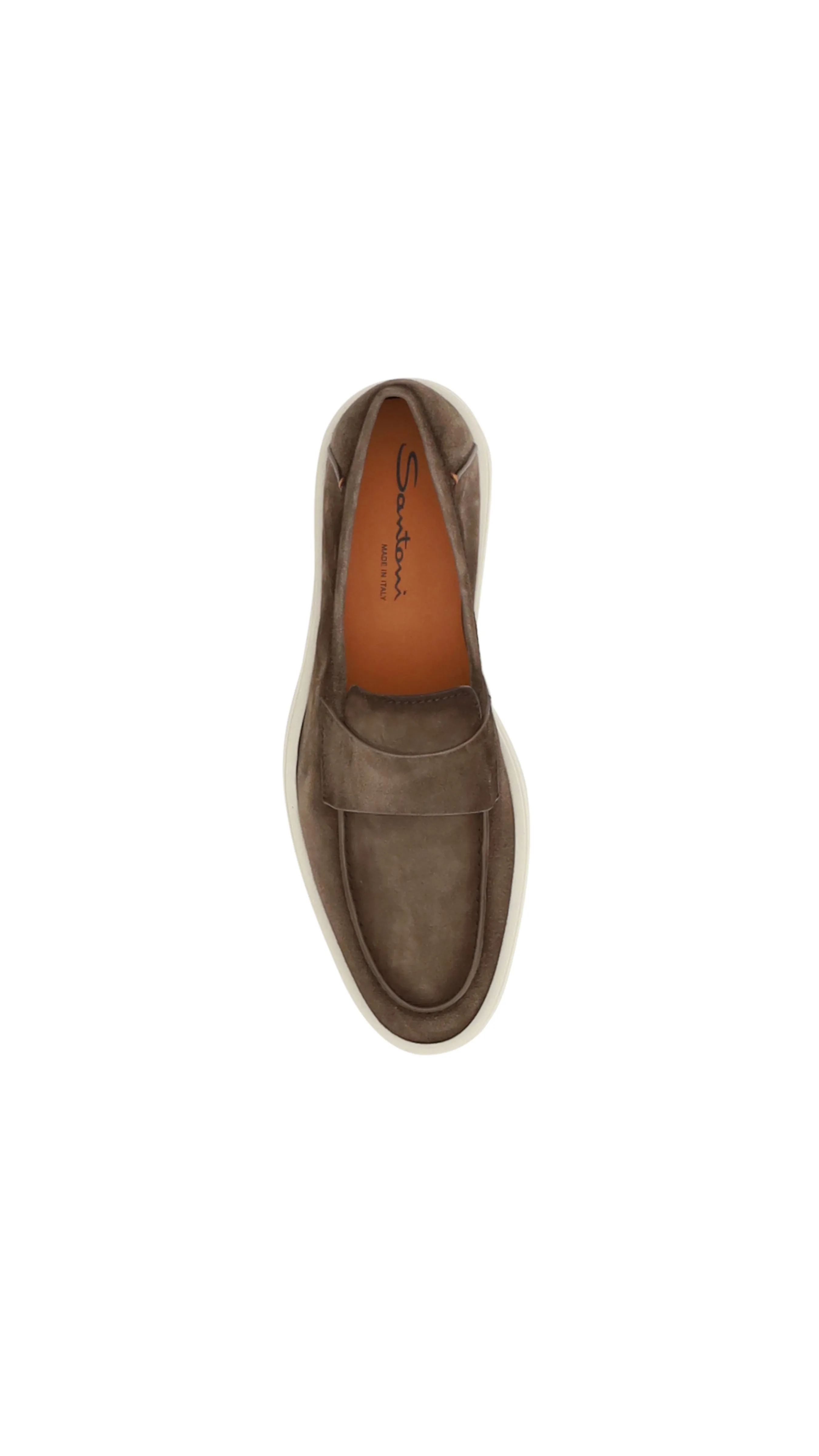 Suede Leather Loafers - Grey