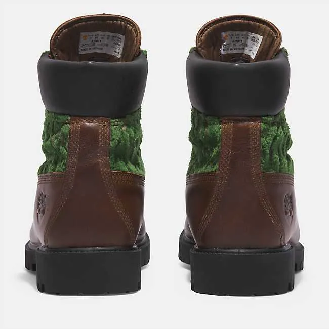 Timberland HERITAGE LACE  PREMIUM 6 IN WATERPROOF BOOT Men’s -MEDIUM BROWN FULL GREEN