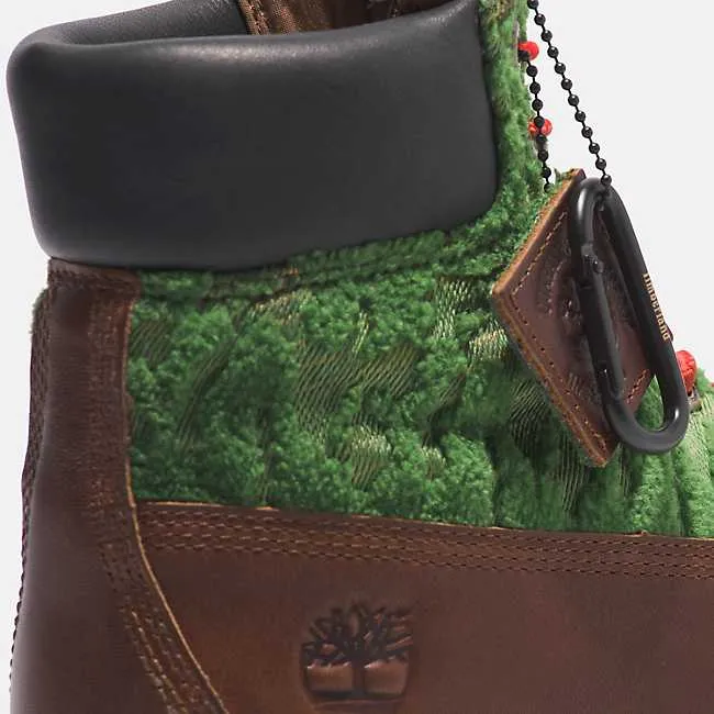 Timberland HERITAGE LACE  PREMIUM 6 IN WATERPROOF BOOT Men’s -MEDIUM BROWN FULL GREEN