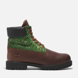 Timberland HERITAGE LACE  PREMIUM 6 IN WATERPROOF BOOT Men’s -MEDIUM BROWN FULL GREEN