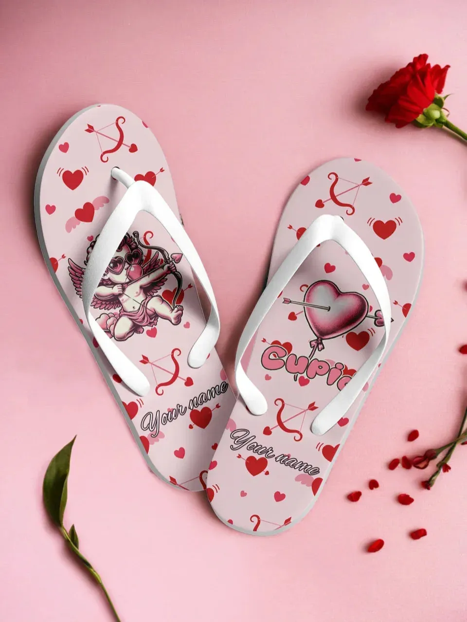 Unique Gift,Personalized Flip Flops, Custom Couple Slipper, Perfect Valentine Day Surprise