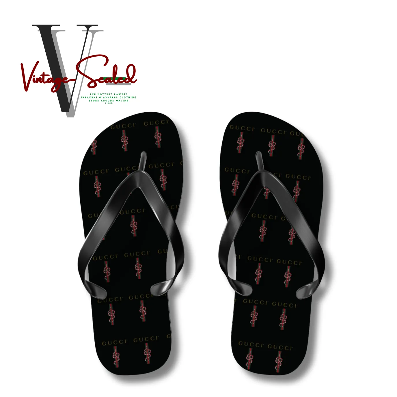 Vintage-Sealed "GG" Apparel Flip Flops Custom| Brand New Women's Fashion