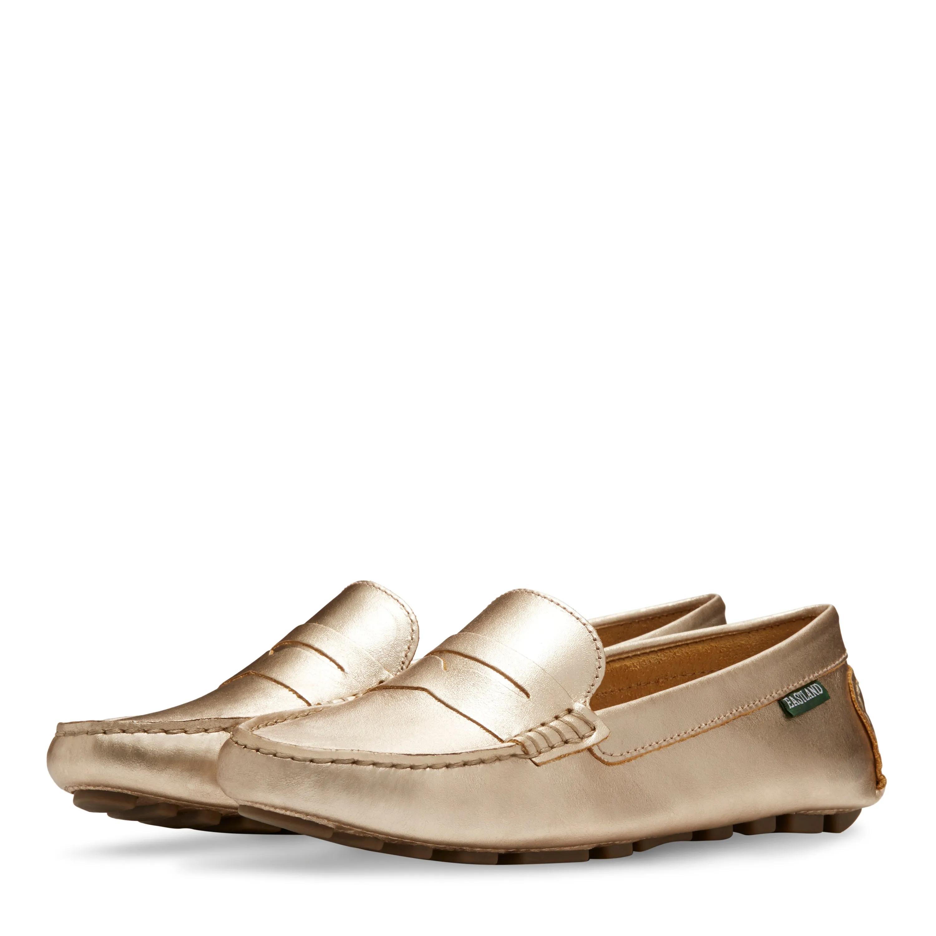 Women's Patricia Penny Loafer Driving Moc Gold Metallic