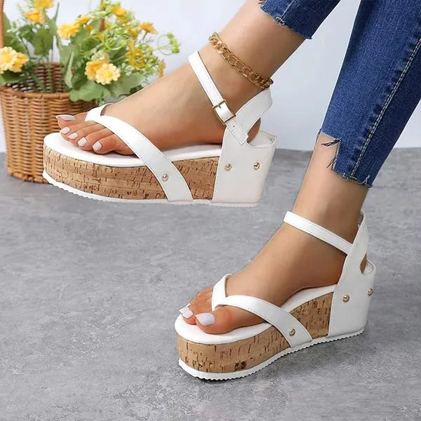 Women's Platform Thong Strap Toe-Ring Sandals 47145022C
