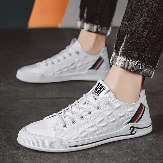 xiangtuibao Genuine Leather High Quality Men Shoes Casual Daily Trendy Sneakers Mens Black Comfortable Footwear Spring / Winter