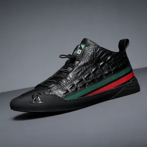 xiangtuibao Genuine Leather High Quality Men Shoes Casual Daily Trendy Sneakers Mens Black Comfortable Footwear Spring / Winter